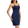 Lovasy Womens Slip Dress Adjustable Straps Mini Full Slips S-3XL(Navy Blue)