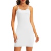 Lovasy Womens Slip Dress Adjustable Straps Mini Full Slips S-3XL(White)