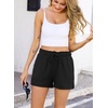 Lovasy Casual Shorts for Women Summer Bottom with Pockets S-3XL(Black)
