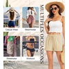 Lovasy Casual Shorts for Women Summer Bottom with Pockets S-3XL(Khaki)