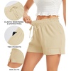 Lovasy Casual Shorts for Women Summer Bottom with Pockets S-3XL(Khaki)