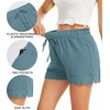 Lovasy Casual Shorts for Women Summer Bottom with Pockets S-3XL(Lake Blue)