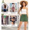 Lovasy Casual Shorts for Women Summer Bottom with Pockets S-3XL(Olive Green)