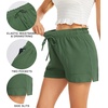 Lovasy Casual Shorts for Women Summer Bottom with Pockets S-3XL(Olive Green)