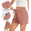 Lovasy Casual Shorts for Women Summer Bottom with Pockets S-3XL(Rust Red)