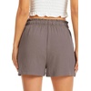 Lovasy Casual Shorts for Women Summer Bottom with Pockets S-3XL(Taupe)