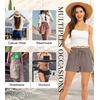 Lovasy Casual Shorts for Women Summer Bottom with Pockets S-3XL(Taupe)