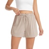 Lovasy Womens Casual Shorts Summer Pajamas Bottom S-2XL(Khaki)