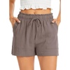 Lovasy Casual Shorts for Women Summer Bottom with Pockets S-3XL(Taupe)