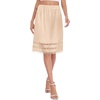 Lovasy Satin Half Slips for Women Under Dress Lace Underskirt S-3XL(Nude)