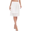 Lovasy Satin Half Slips for Women Under Dress Lace Underskirt S-3XL(White)