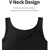 Lovasy Womens Full Slips for Under Dresses V Neck Slip Dress S-3XL(Black)