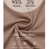 Lovasy Womens Full Slips for Under Dresses V Neck Slip Dress S-3XL(Coffee)
