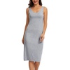 Lovasy Womens Full Slips for Under Dresses V Neck Slip Dress S-3XL(Grey)