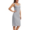 Lovasy Womens Full Slips for Under Dresses V Neck Slip Dress S-3XL(Grey)