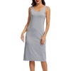 Lovasy Womens Full Slips for Under Dresses V Neck Slip Dress S-3XL(Grey)