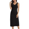 Lovasy Full Slip for Women Under Dress S-3XL(Black)