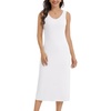 Lovasy Full Slip for Women Under Dress S-3XL(White)