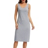Lovasy Womens Full Slips for Under Dresses V Neck Slip Dress S-3XL(Grey)