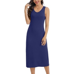 Lovasy Full Slip for Women Under Dress S-3XL(Navy Blue)