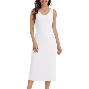 Lovasy Full Slip for Women Under Dress S-3XL(White)