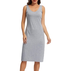 Lovasy Womens Full Slips for Under Dresses V Neck Slip Dress S-3XL(Grey)