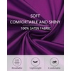 Lovasy Silk Nightgown for Women Lace V Neck Sexy Lingerie S-XXL(Dark Purple)