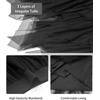 Lovasy Women Irregular Layered Tulle Fairy Skirt S-3XL(Black)