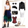 Lovasy Women Irregular Layered Tulle Fairy Skirt S-3XL(Black/Navy/Green)