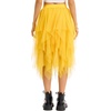 Lovasy Women Irregular Layered Tulle Fairy Skirt S-3XL(Yellow)