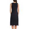 Lovasy Womens Full Slips Long Tank Tops Slip Dress with Lace Trim S-3XL(Black)