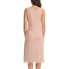 Lovasy Womens Full Slips Long Tank Tops Slip Dress with Lace Trim S-3XL(Camel)