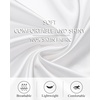Lovasy Womens Silk Robe Satin Long Bride Robes with Pockets S-XXL(White)