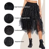 Lovasy Tulle Skirt for Women Layered Fairy Tutu Skirts S-3XL(Black)
