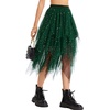 Lovasy Tulle Skirt for Women Layered Fairy Tutu Skirts S-3XL(Dark Green)