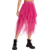 Lovasy Tulle Skirt for Women Layered Fairy Tutu Skirts S-3XL(Rose Red)