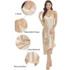 Lovasy Women Satin Nightgown Sexy Long Lingerie Dress S-XXL(Champagne)