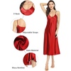 Lovasy Women Satin Nightgown Sexy Long Lingerie Dress S-XXL(Red)
