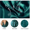 Lovasy Women’s Satin Robes Silky Short Robe Sleepwear S-XXL(Dark Green)