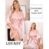 Lovasy Women’s Satin Robes Silky Short Robe Sleepwear S-XXL(Pink)