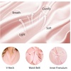 Lovasy Women’s Satin Robes Silky Short Robe Sleepwear S-XXL(Pink)