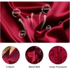 Lovasy Women’s Satin Robes Silky Short Robe Sleepwear S-XXL(Purplish Red)