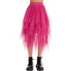 Lovasy Tulle Skirt for Women Layered Fairy Tutu Skirts S-3XL(Rose Red)