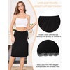 Lovasy Half Slip for Women Under Dress Lace Skirt S-3XL(Black)