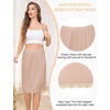 Lovasy Half Slip for Women Under Dress Lace Skirt S-3XL(Camel)