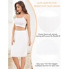 Lovasy Half Slip for Women Under Dress Lace Skirt S-3XL(White)