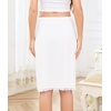 Lovasy Half Slip for Women Under Dress Lace Skirt S-3XL(White)