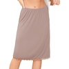 Lovasy Half Slip for Women Under Dress Lace Skirt S-3XL(Coffee)