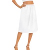 Lovasy Satin Half Slip for Women Under Dress Long Underskirt S-3XL(White)