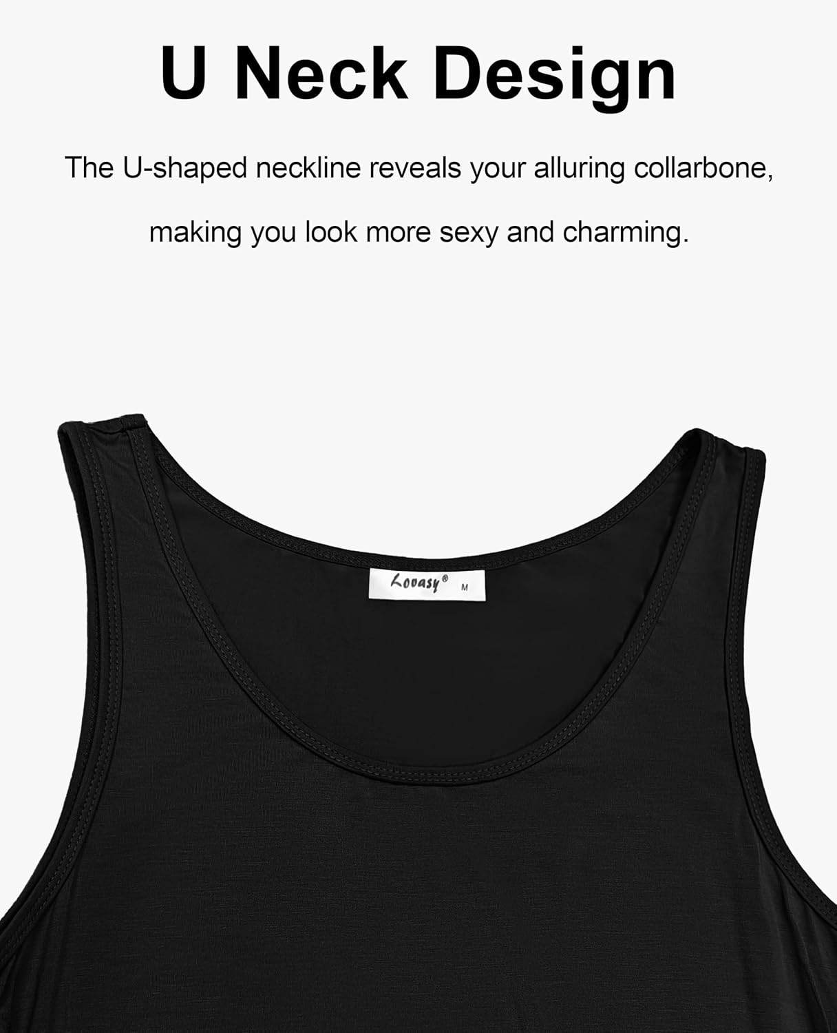 image:imageLovasy Full Slip for Women Under Dress Long Tank Dresses S3XLBlack